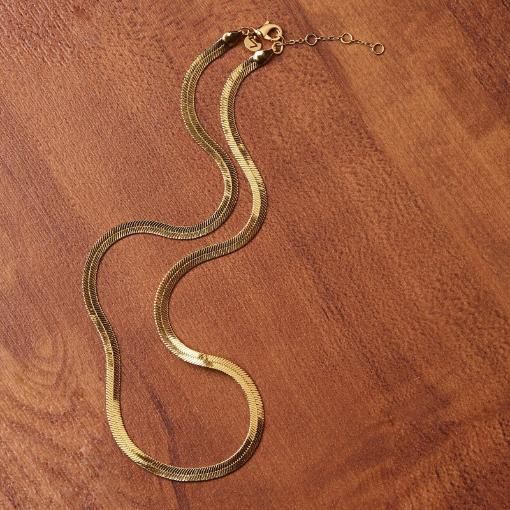 Gold Plated Stainless Steel Herringbone Chain