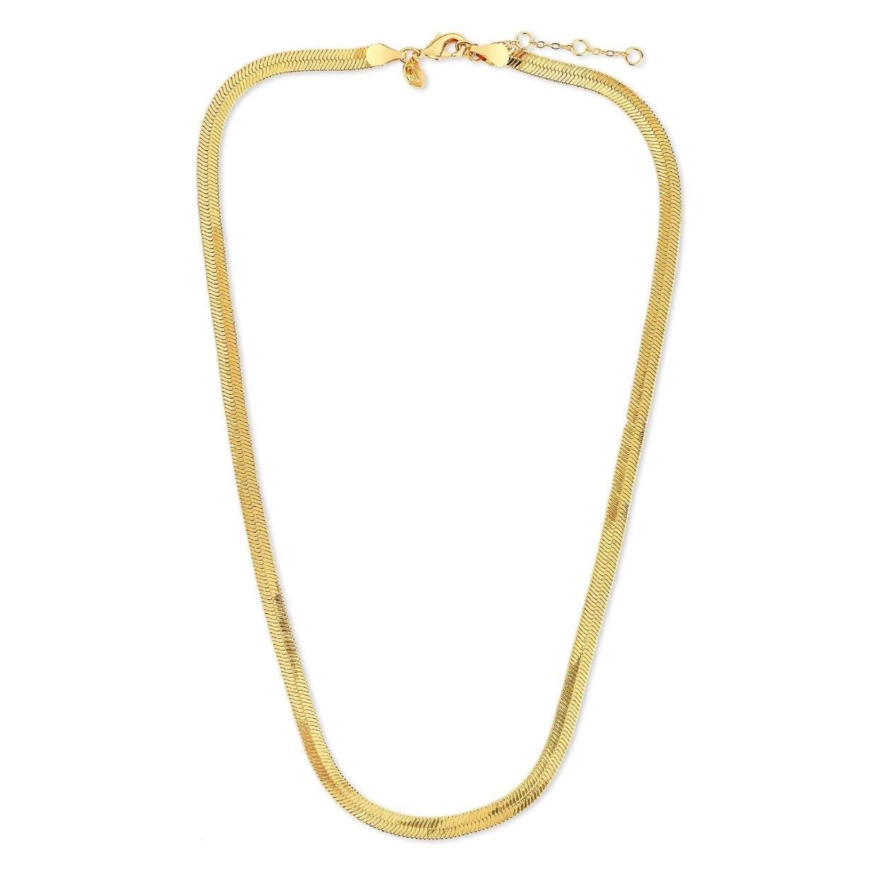 Gold Plated Stainless Steel Herringbone Chain