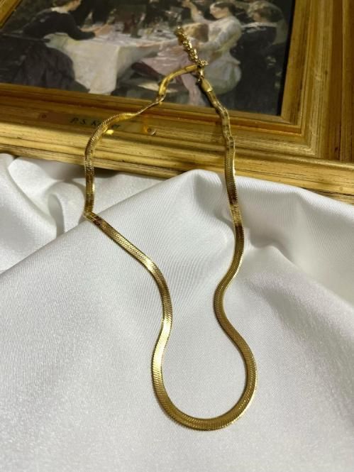 Gold Plated Stainless Steel Herringbone Chain