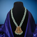 Parrot Motif Vishnu–Lakshmi Temple Mala