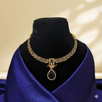 Amethyst Tone Parrot Motif Kanti Set