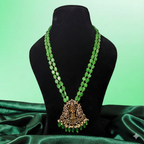 Parrot Motif Vishnu–Lakshmi Temple Mala