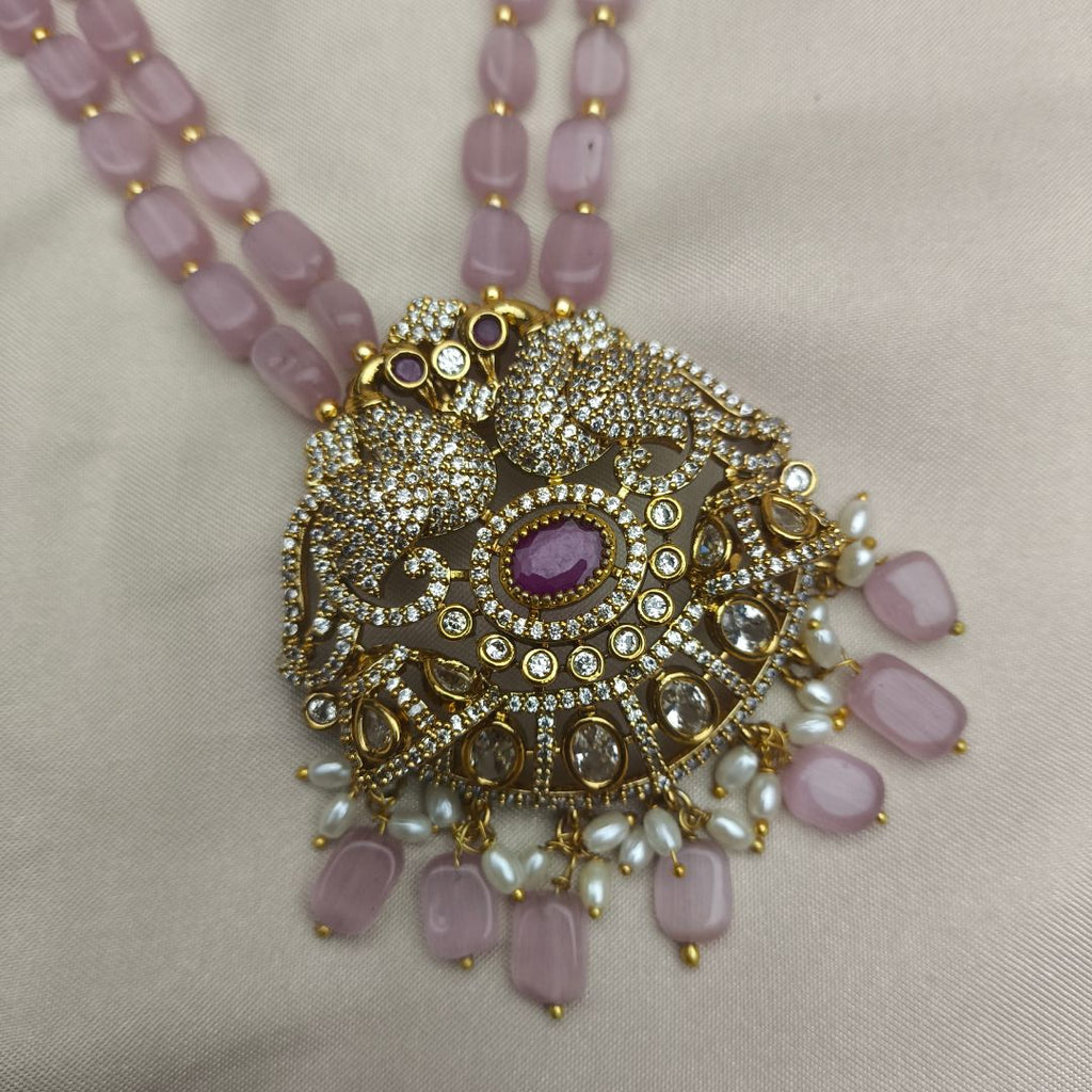 Victorian Peacock Monalisa Set with Pearls