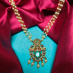 Pearl Mala with Polki-Style Pendant