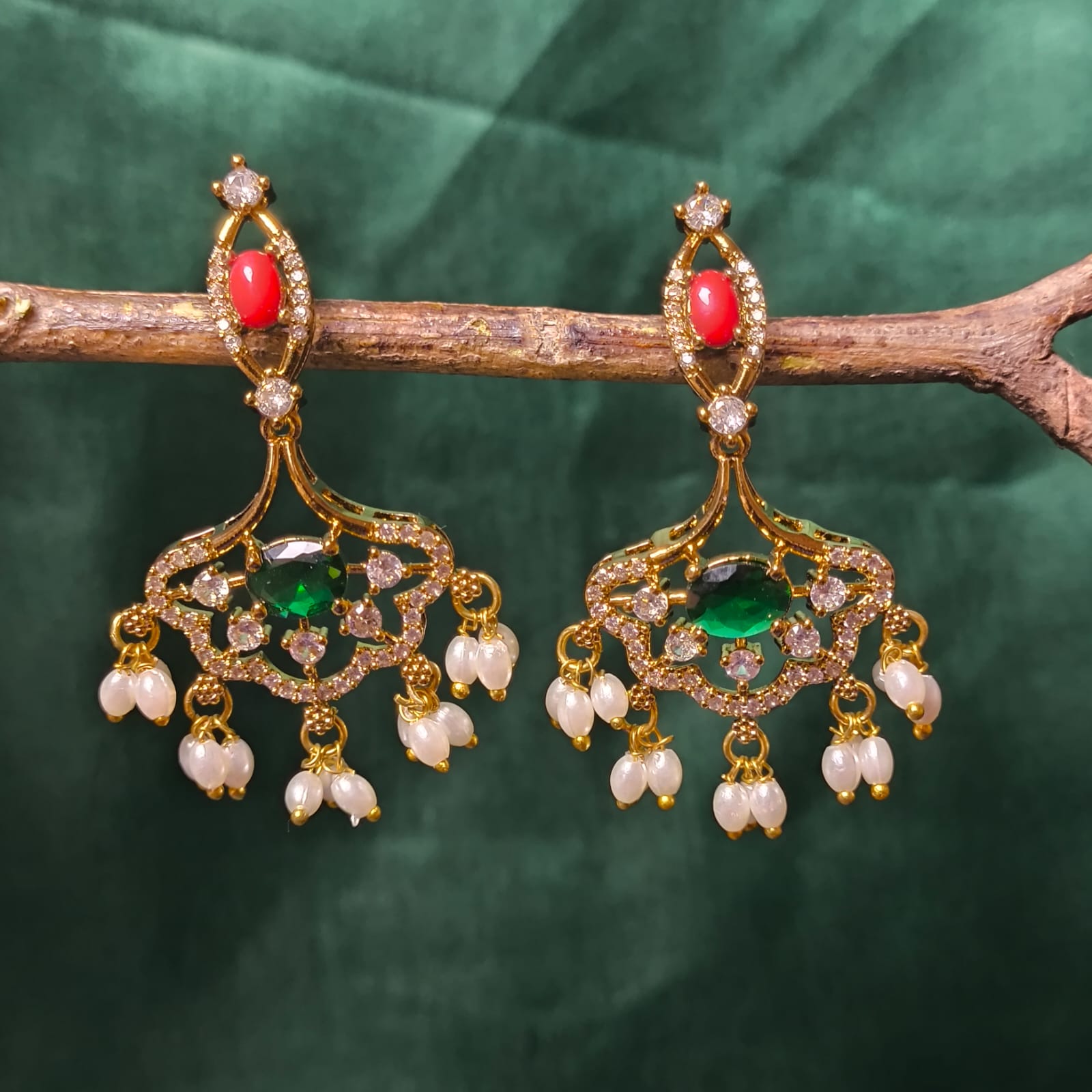 Elegant Guttapusalu Chandbali Choker Set