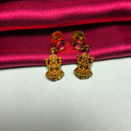 Pink Kemp Lakshmi Devi Temple Necklace Set