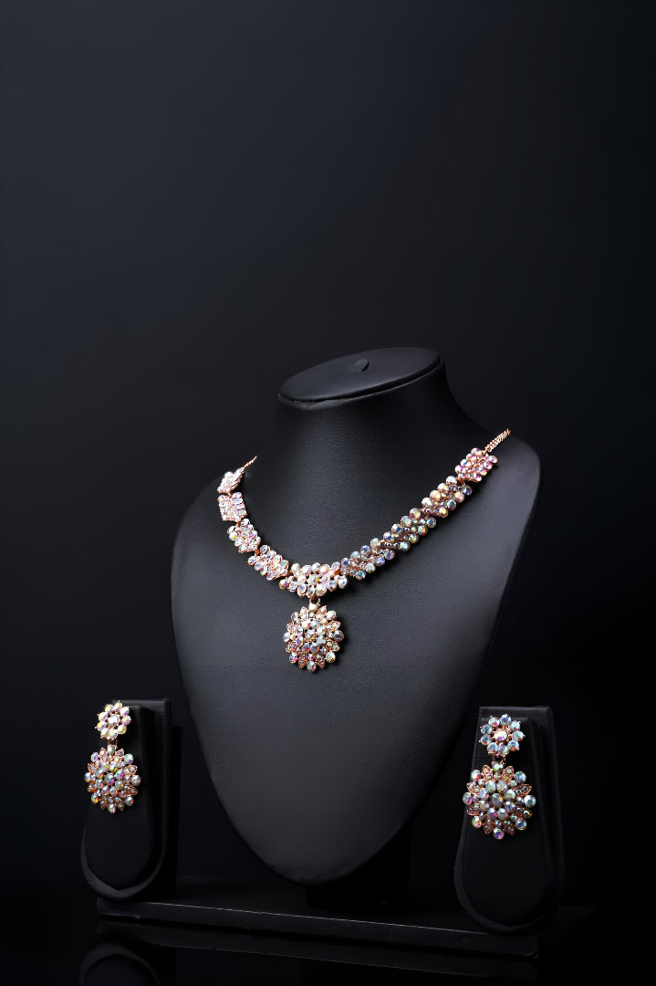 Diamond Jewellery Set With Matching Earrings