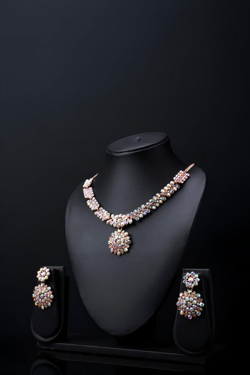 Diamond Jewellery Set With Matching Earrings
