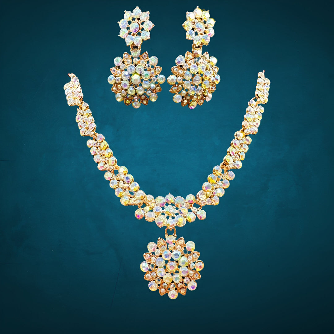 Diamond Jewellery Set With Matching Earrings