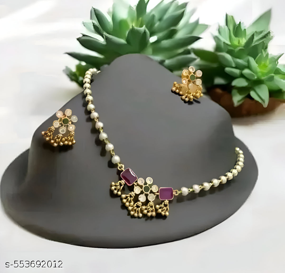 Elegant Traditional Pearl Jewellery Set
