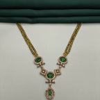 Tear-Drop Pendant Crystal Bead Necklace