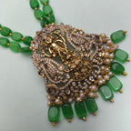 Parrot Motif Vishnu–Lakshmi Temple Mala