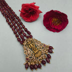 Parrot Motif Vishnu–Lakshmi Temple Mala